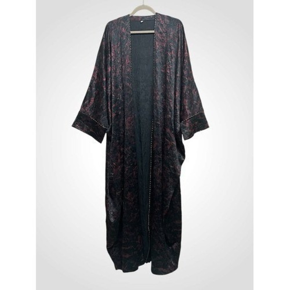 Dubai Arab Kaftan Abaya‎ Farasha Robe Muslim Batwing Dress Open Kimono Women 58